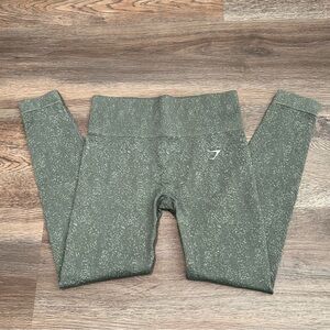 Gymshark Adapt Fleck Seamless Leggings Dusk Green Light Sage Medium